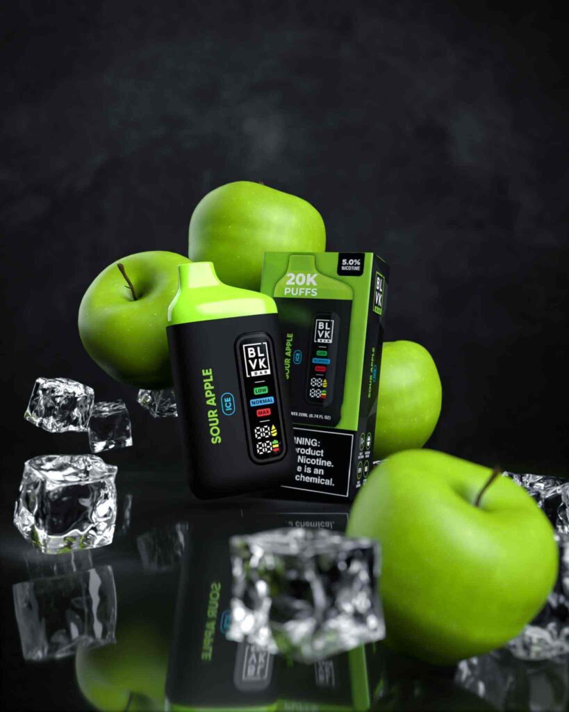 BLVK Bar 20000 Puffs 50mg Nicotine Disposable Vape in Dubai SOUR APPLE