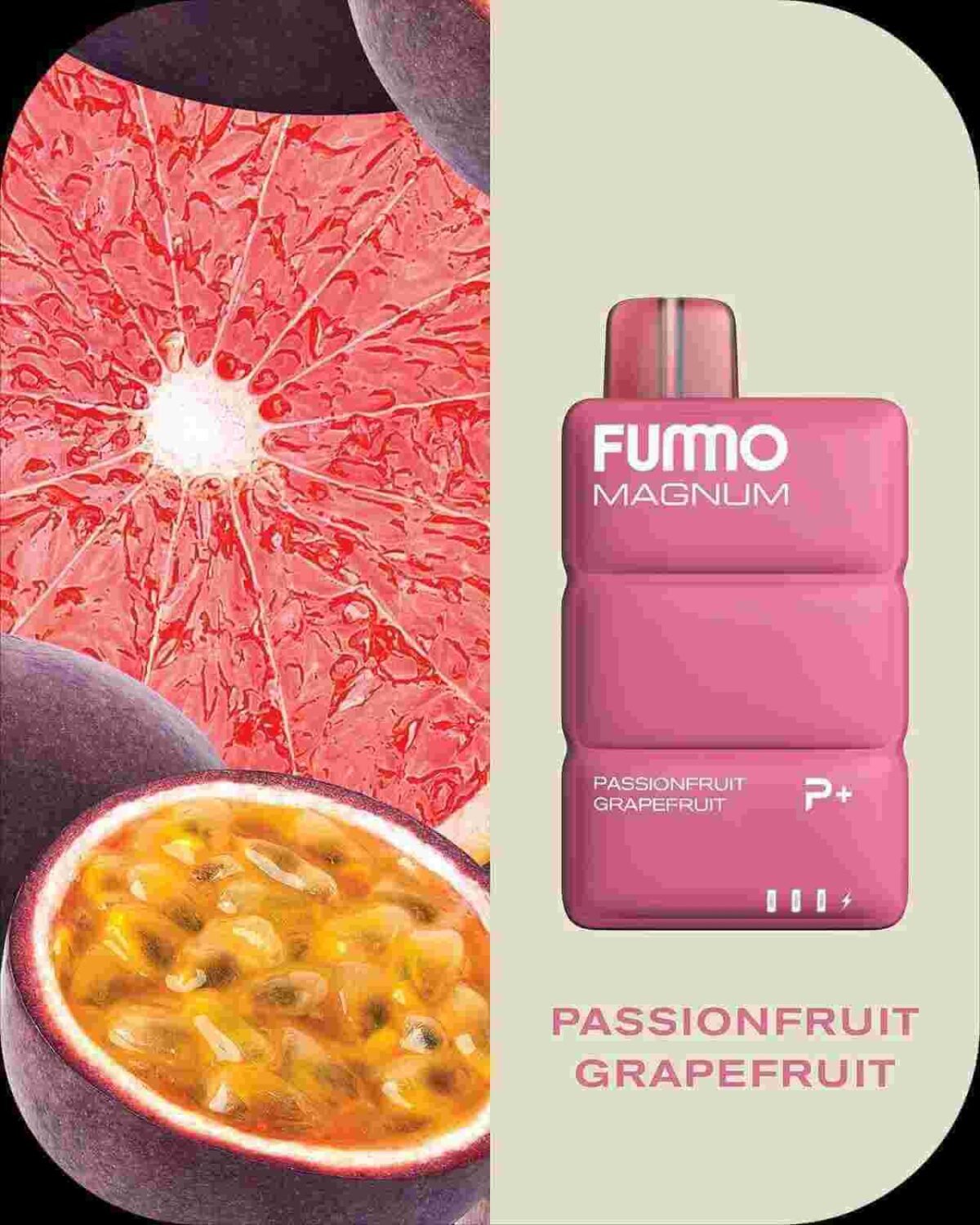 FUMMO Magnum 8000 Puffs 20MG Disposable Vape in Dubai PASSIONFRUIT GRAPEFRUIT