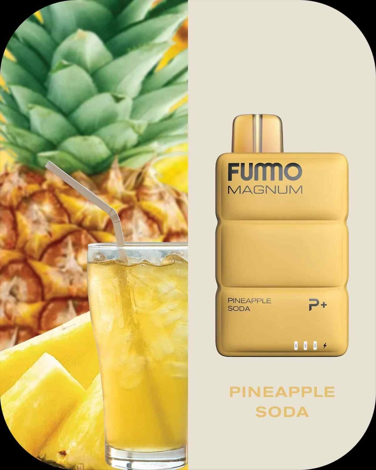 FUMMO Magnum 8000 Puffs 20MG Disposable Vape in Dubai PINEAPPLE SODA