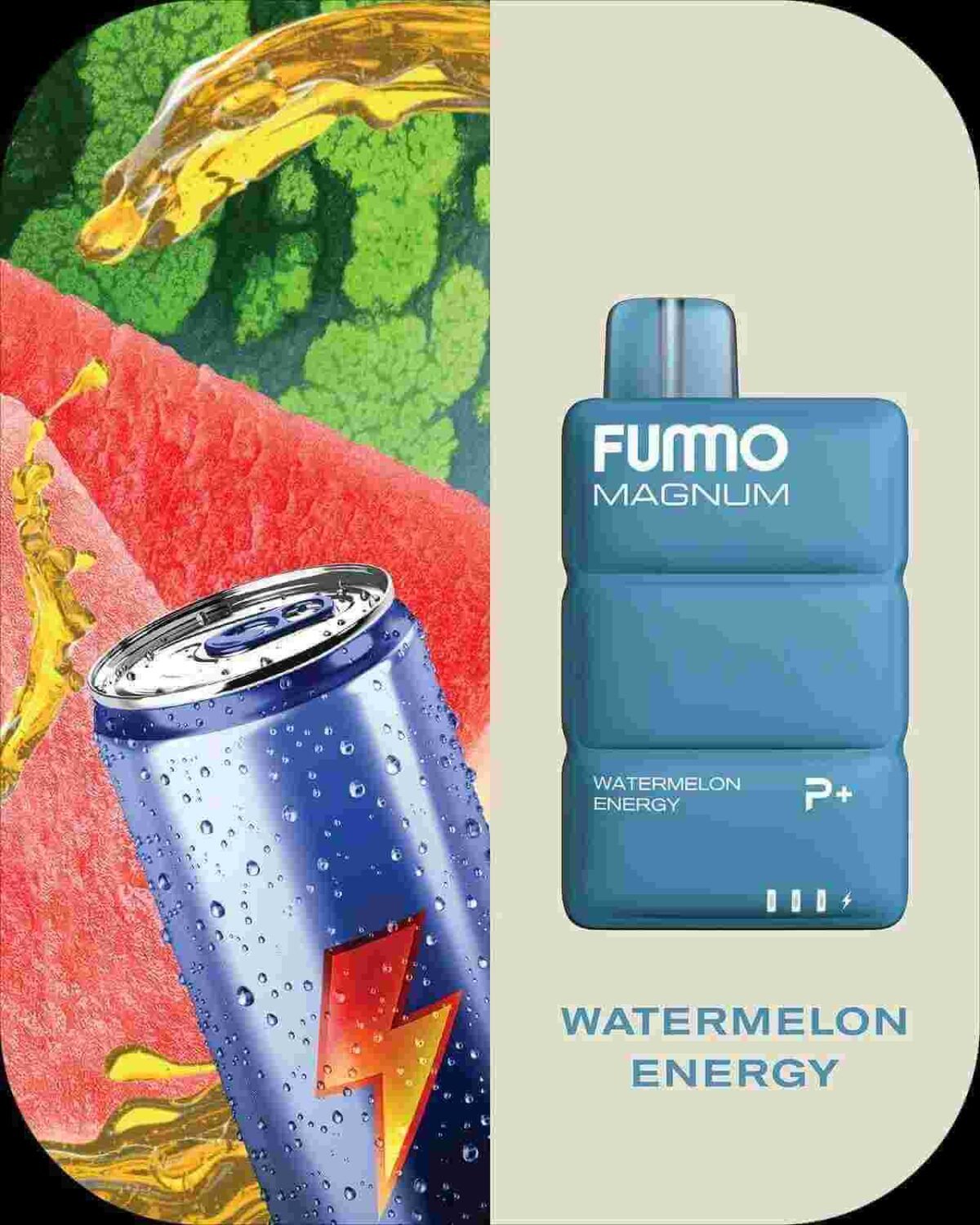 FUMMO Magnum 8000 Puffs 20MG Disposable Vape in Dubai WATERMELON ENERGY