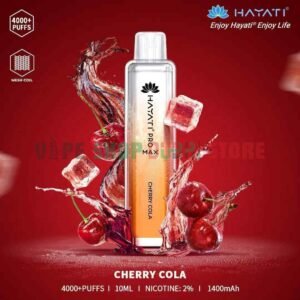 HAYATI Pro Max 4000 Puffs Super 20mg Disposable Vape in Dubai Cherry Cola