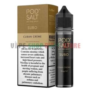 Pod Salt Subo 50ml 3mg E-liquid In Dubai Cuban Creme