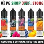 ISGO 30mg & 50mg Salt Nicotine 30ml in Dubai