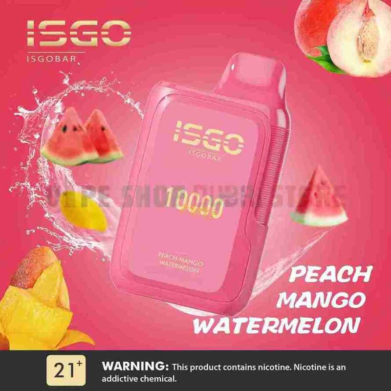 Isgobar-10000-Puffs-50Mg-Disposable-Vape-In-Dubai-PEACH-MANGO-WATERMELON