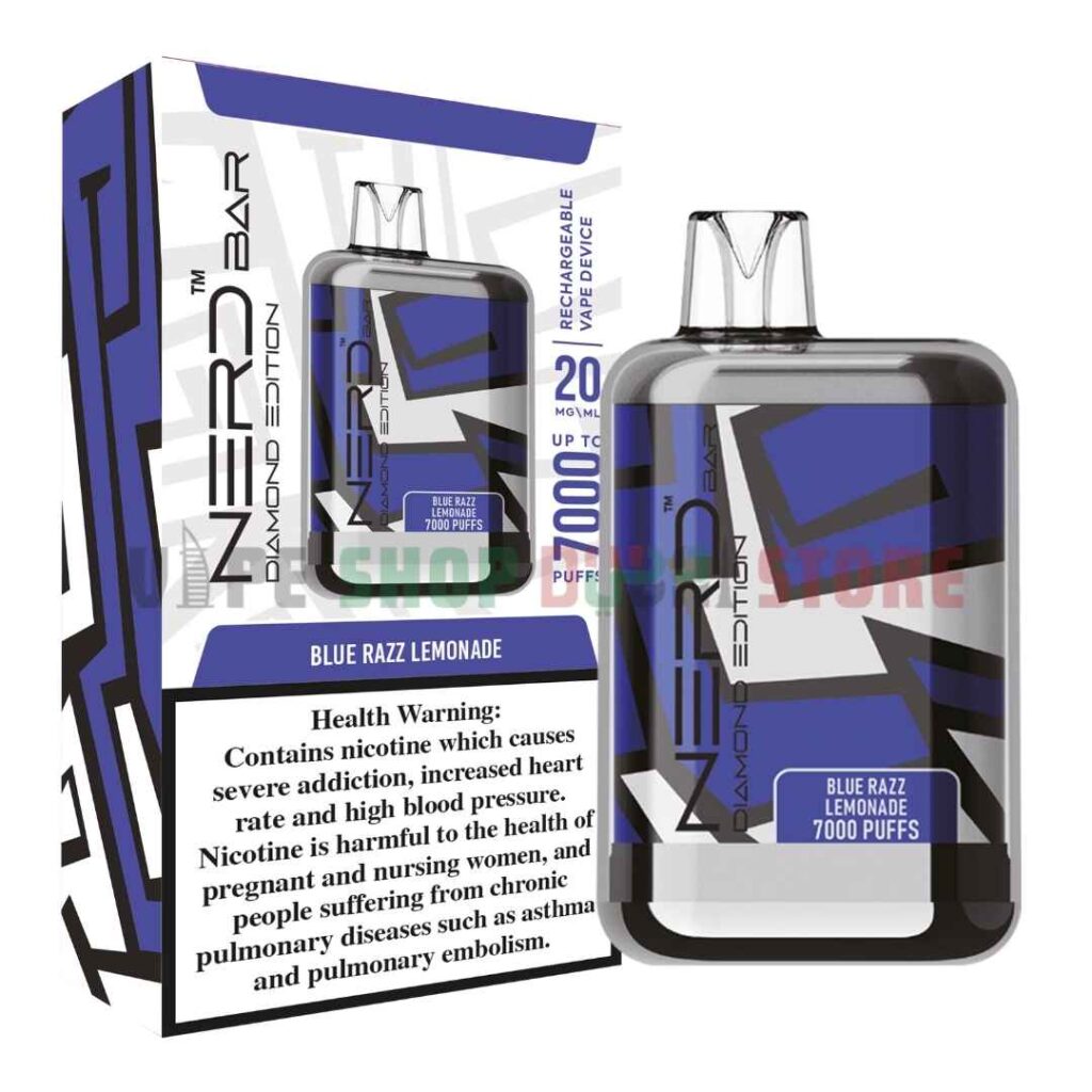 Nerd Bar Diamond 7000 Puffs Disposable Vape Blue Razz Lemonade