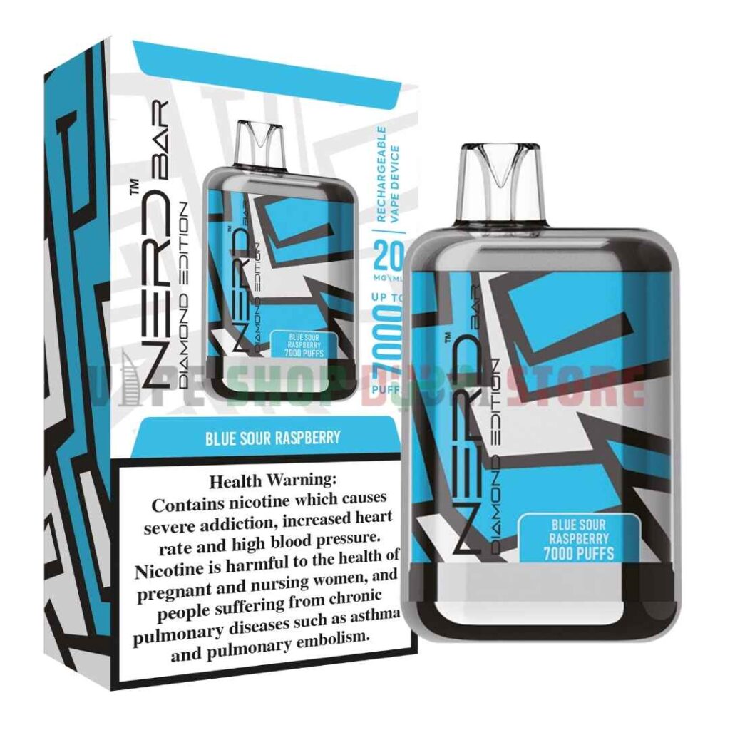 Nerd Bar Diamond 7000 Puffs Disposable Vape Blue Sour Raspbery