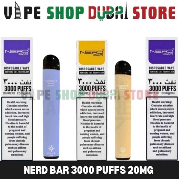 Nerd Bar 3000 Puffs 20Mg Disposable Vape In Dubai