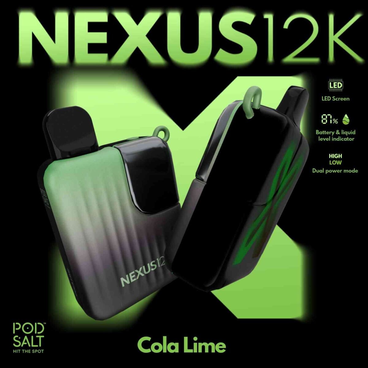 POD SALT Nexus 12000 Puffs Disposable Vape in Dubai COLA LIME