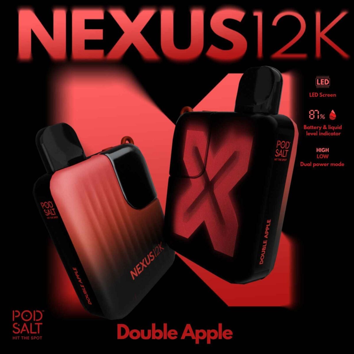 POD SALT Nexus 12000 Puffs Disposable Vape in Dubai DOUBLE APPLE
