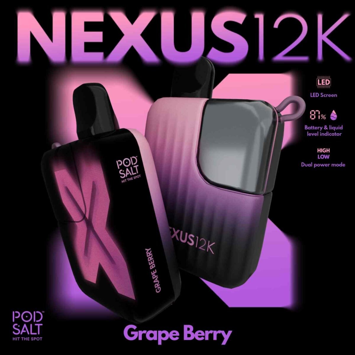 POD SALT Nexus 12000 Puffs Disposable Vape in Dubai GRAPE BERRY