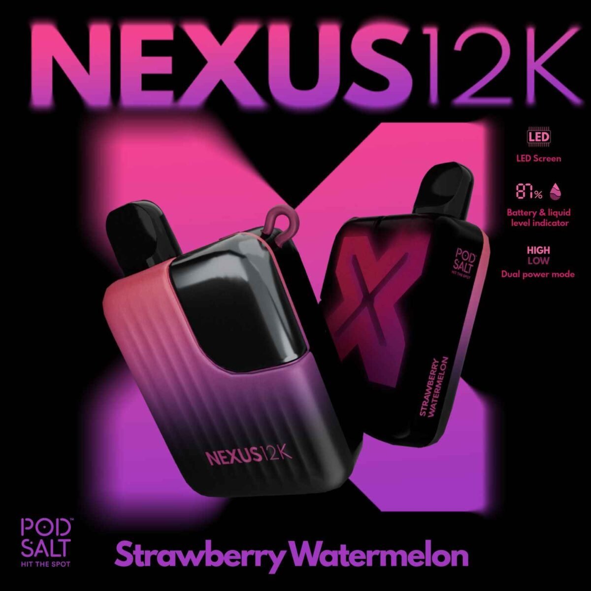 POD SALT Nexus 12000 Puffs Disposable Vape in Dubai STRAWBERRY WATERMELON