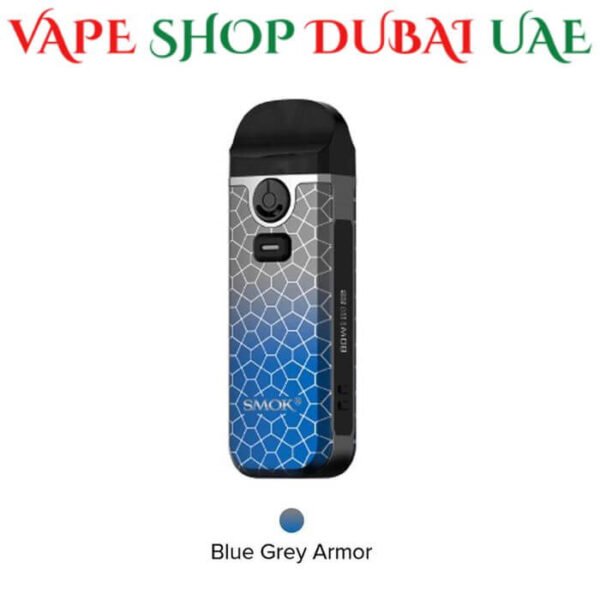 _Best SMOK Nord 4 Starter Kit Vape Pod 12 COLORS Price In Dubai, Blue Grey Armor