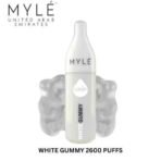 MYLE Drip 2600 Puffs 2% Disposable Vape Shop in Dubai White Gummy