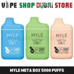 MYLE Meta Box 2% & 5% Nicotine 5000 Puffs Rechargeable Disposable Vape in Dubai