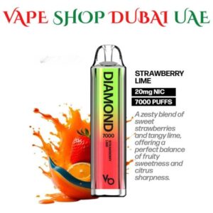 VAPES BARS Diamond 7000 Puffs Disposable Vape Price in Dubai Strawberry Lime