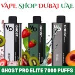 VAPES BARS Ghost Pro Elite Disposable 7000 Puffs Rechargeable Vape in Dubai