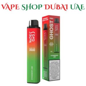 Vapes Bars Ghost Pro 2% nicotine 3500 Puff Disposable Price in Dubai Strawberry Lime
