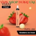 Best VUDU Filter 2500 Puffs 5% Disposable 50mg In Dubai Strawberry ICE Cream