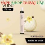 Best VUDU Filter 2500 Puffs 5% Disposable 50mg In Dubai Vanilla Ice Cream