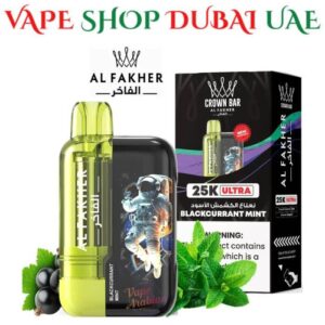 Crown Bar Al Fakher Ultra 25000 Puffs 5mg Nicotine In Dubai Blackcurrant Mint