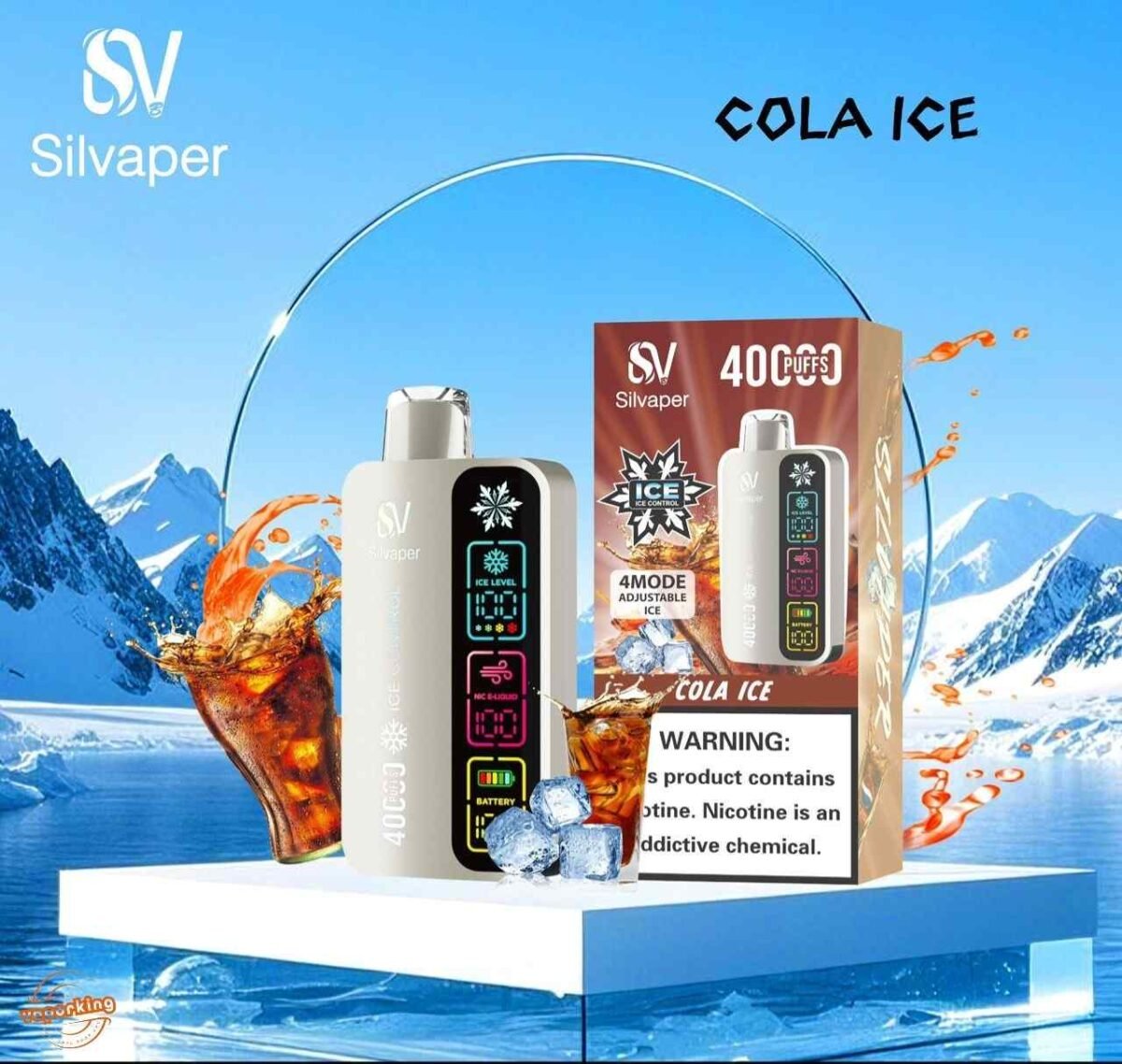SILVAPER 40000 Puffs 20MG 4 Mode Adjustable Ice Disposable Vape Cola Ice
