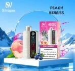 SILVAPER 40000 Puffs 20MG 4 Mode Adjustable Ice Disposable Vape Peach Berries