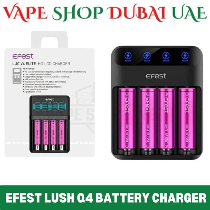 EFEST Lush Q4 Vape Battery Charger in Dubai