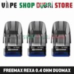 Freemax-Rexa-Duomax-Replacement-Pods-with-Dual-Mesh-Coils-–-Vape-Shop-Dubai-Store-0.4ohm