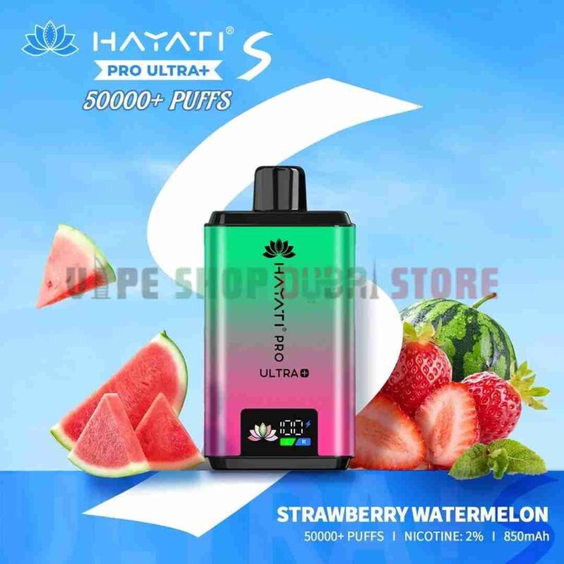 Hayati Pro Ultra+ 50000 Puffs Vape – Ultimate Disposable Vape in Dubai STRAWBERRY WATERMELON