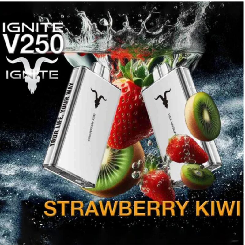 IGNITE V250 25000 Puffs Disposable Vape 50MG – Buy Now in Dubai STRAWBERRY KIWI