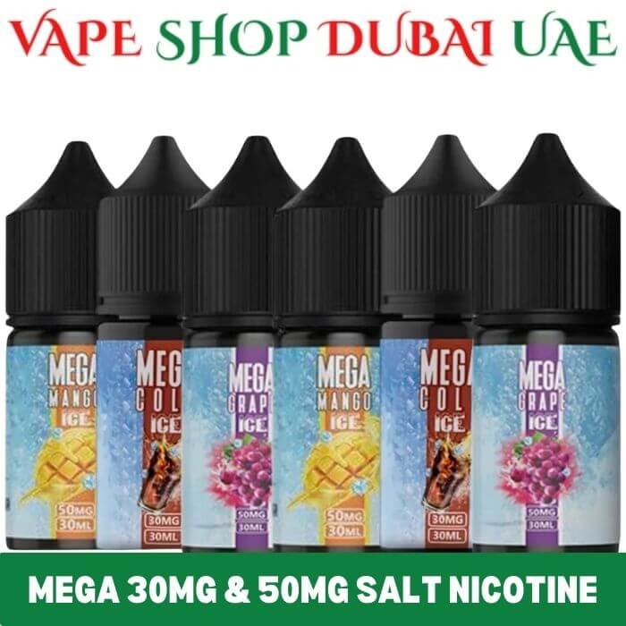 MEGA 30mg and 50mg 30ml Salt Nicotine E-juice in Dubai