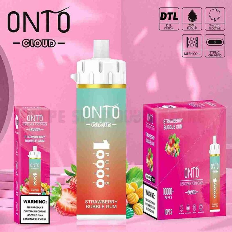 Onto-Cloud-10000-Puffs-3mg-Disposable-Vape-In-Dubai-STRAWBERRY-BUBBLE-GUM_