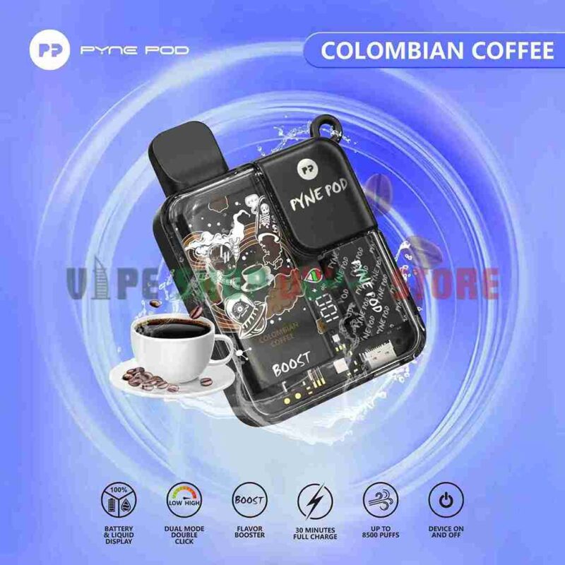 Pyne-Pod-8500-Puffs-50Mg-Disposable-Vape-In-Dubai-COLOMBIAN-COFFEE