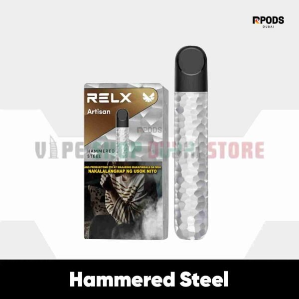 RELX®-Artisan-Vape-Kit-in-Dubai-HAMMERED-STEEL