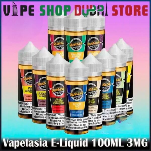 VAPETASIA Vape Juice 100ML 3MG E-Liquid in Dubai