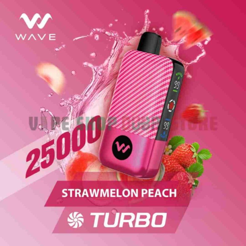 WAVE-Turbo-25000-Puffs-50MG-Disposable-Vape-in-Dubai-STRAWMELON-PEACH