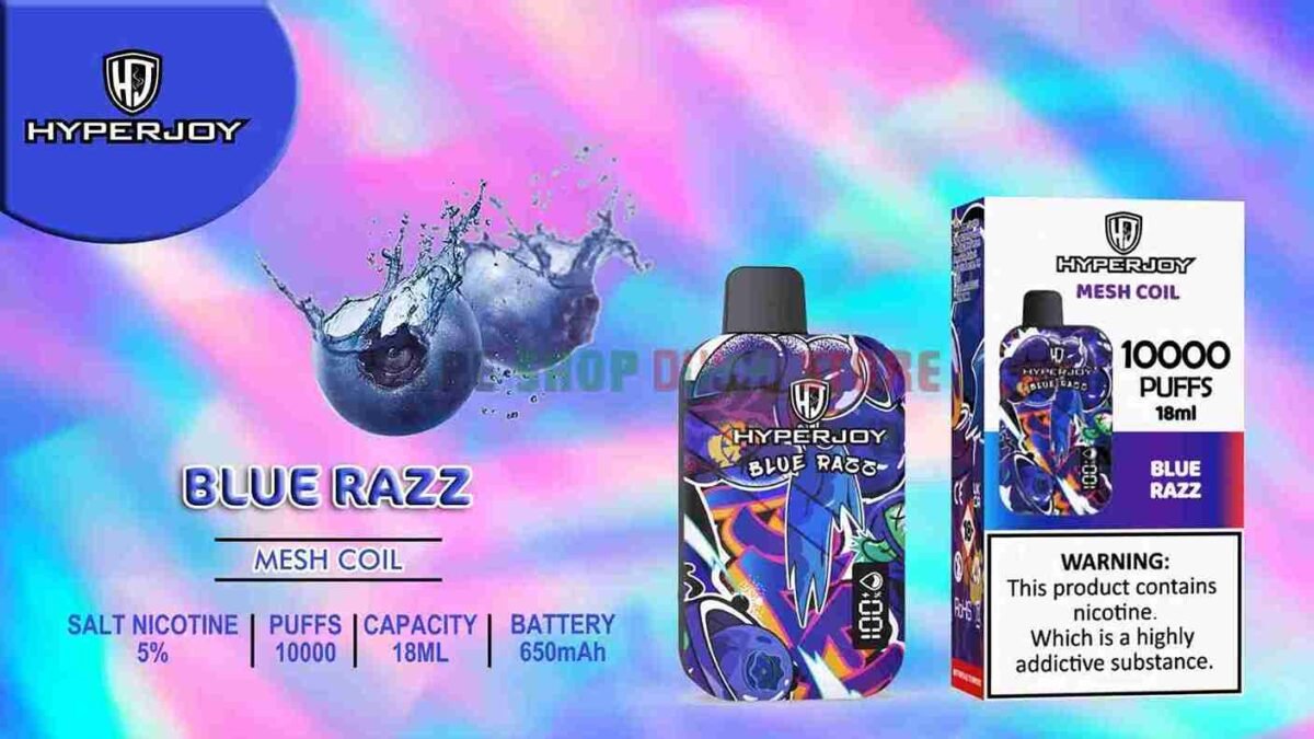 HYPERJOY-Limited-Edition-10000-Puffs-Disposable-Vape-In-UAE-blue-razz