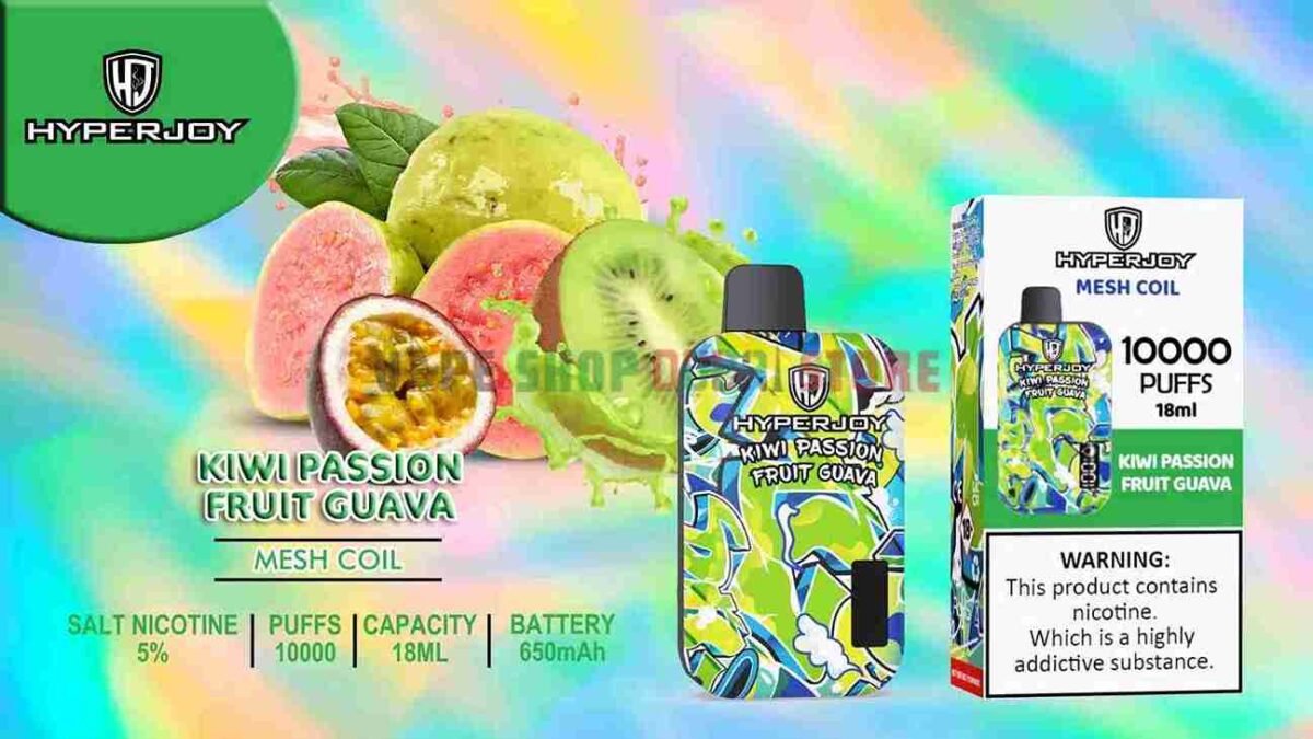 HYPERJOY-Limited-Edition-10000-Puffs-Disposable-Vape-In-UAE-kiwi-passion-fruit-guava