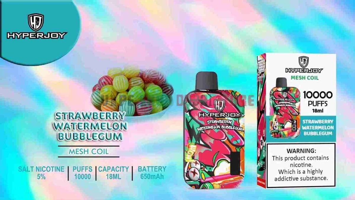 HYPERJOY-Limited-Edition-10000-Puffs-Disposable-Vape-In-UAE-straberry-watermelon-bubblegum
