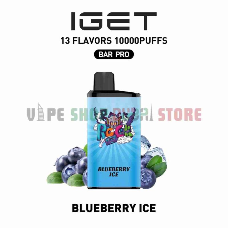 IGET-Bar-Pro-10000-Puffs-50MG-Nicotine-Disposable-Vape-BLUEBERRY-ICE