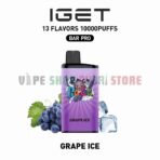 IGET-Bar-Pro-10000-Puffs-50MG-Nicotine-Disposable-Vape-GRAPE-ICE