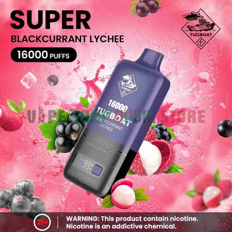 TUGBOAT-Super-16000-Puffs-50MG-Disposable-Vape-Price-in-Dubai-Blackcurrant-Lychee