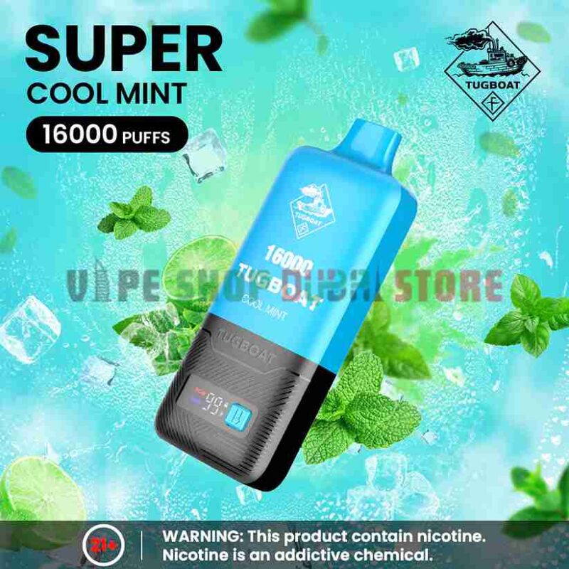 TUGBOAT-Super-16000-Puffs-50MG-Disposable-Vape-Price-in-Dubai-Cool-Mint