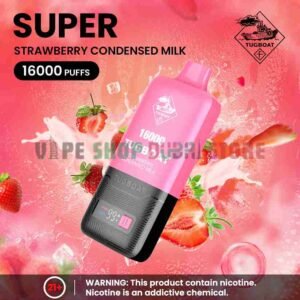 TUGBOAT-Super-16000-Puffs-50MG-Disposable-Vape-Price-in-Dubai-Strawberry-Condensed-Milk
