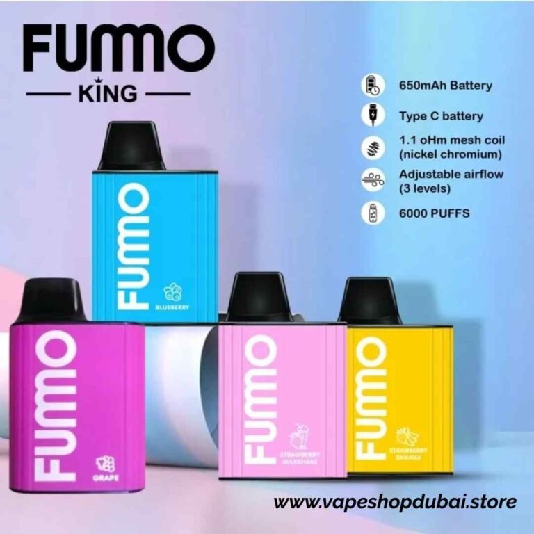 Buy FUMMO King 6000 Puffs 20MG Disposable Rechargeable Vape in Dubai