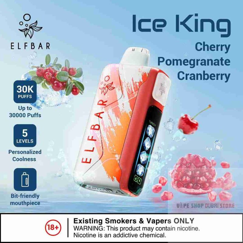 ELF BAR Ice King 30000 Puffs 50MG Disposable Vape in Dubai-CHERRY-POMEGRANATE-CRANBERRY