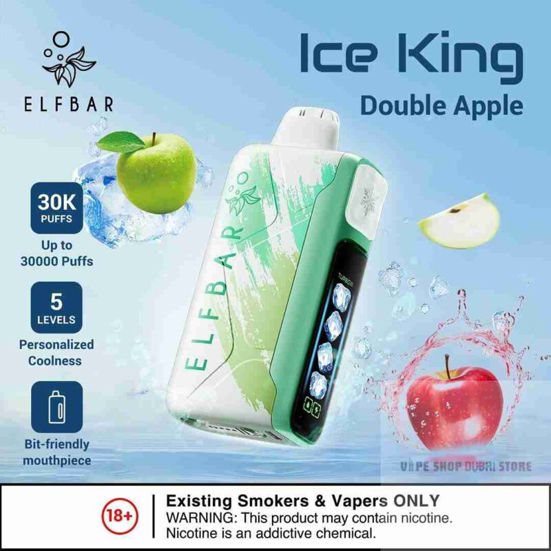 ELF BAR Ice King 30000 Puffs 50MG Disposable Vape in Dubai-DOUBLE-APPLE