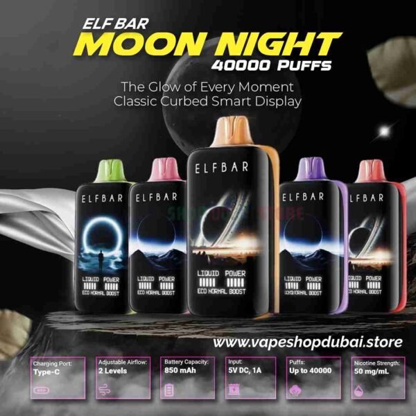 ELF BAR Moon Night 40000 Puffs 50MG Disposable Vape in Dubai-font image