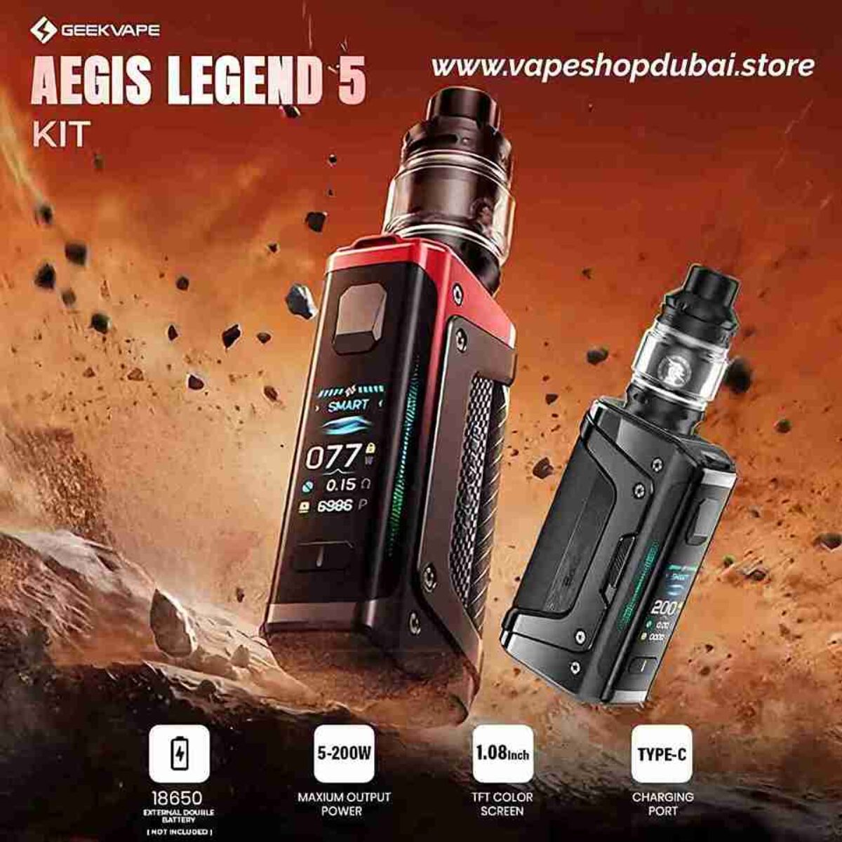 Geekvape Aegis Legend 5 Vape Kit  Buy Now | VapeShopDubai Store