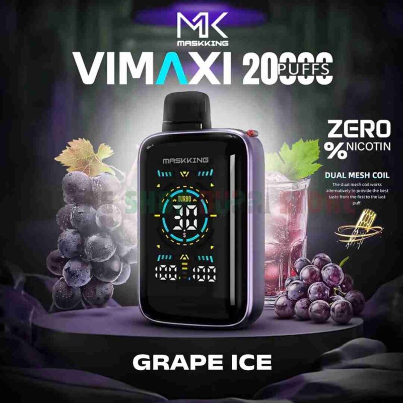 Maskking-Vimaxi-20000-Puffs-Disposable-Vape-Zero-mg-In-UAE-GRAPE-ICE